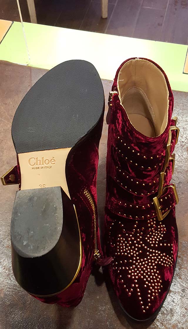 mon-cordonnier.fr - Pose de patins de protection Bottines -Chloé